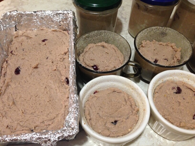 pate stuffed into cups before cooking in instant pot