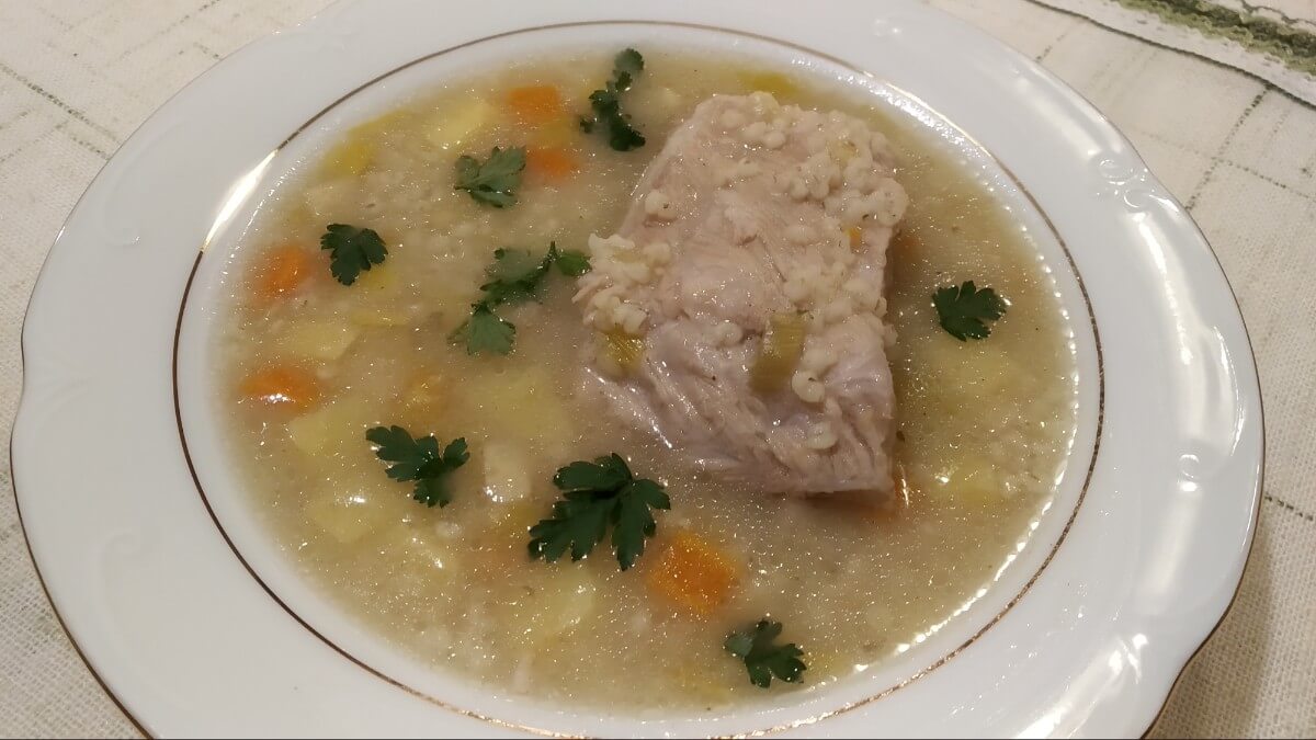 Recipe for soup with pearl barley - polish Krupnik soup