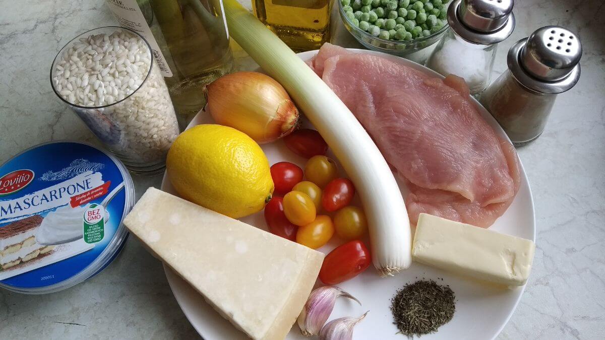 ingredients for risotto with turkey