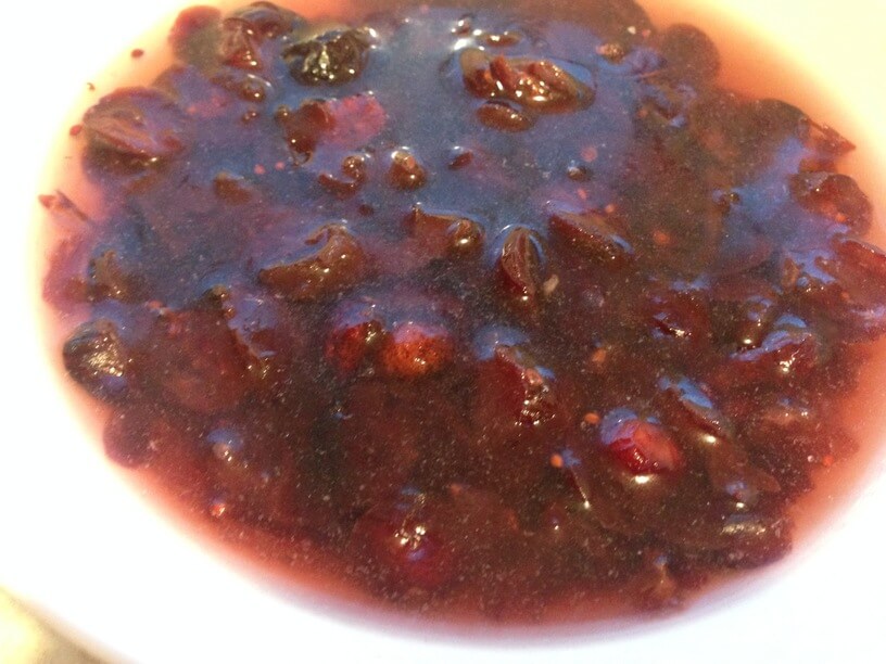 cranberries soaked in water - recipe for pate