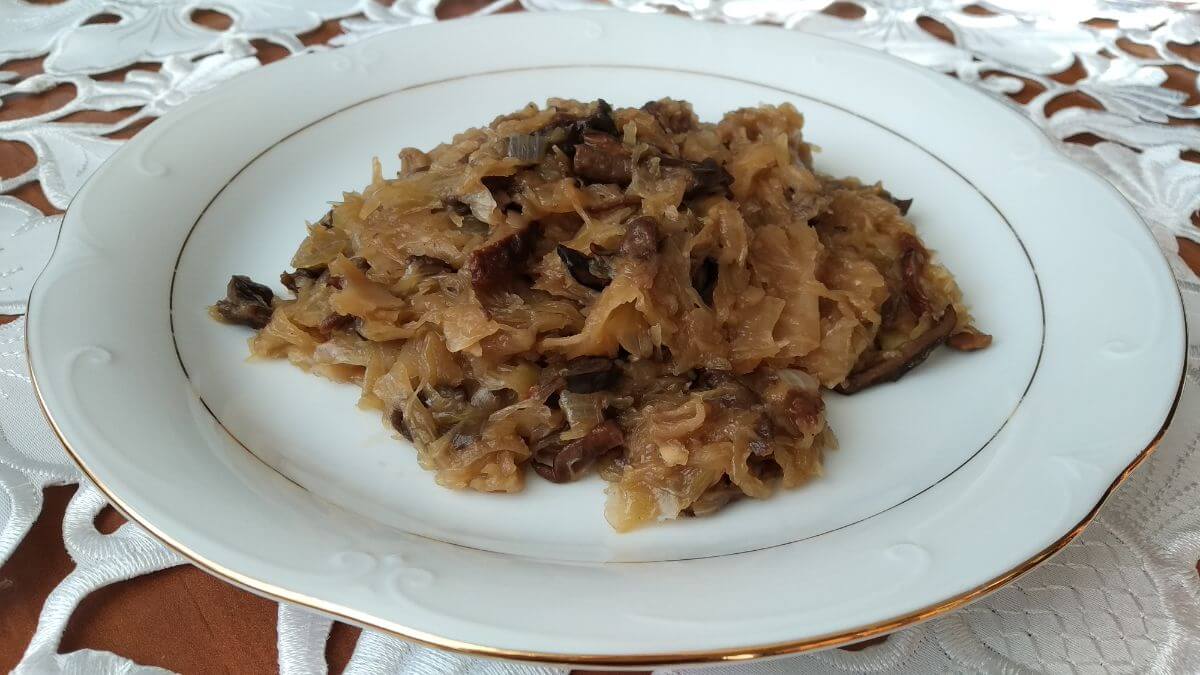 recipe for cabbage and wild mushrooms