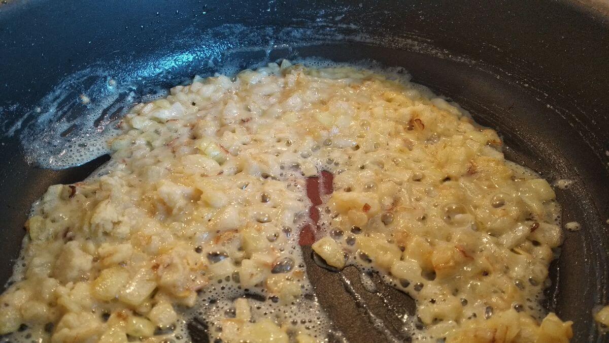 sauté onion with flour