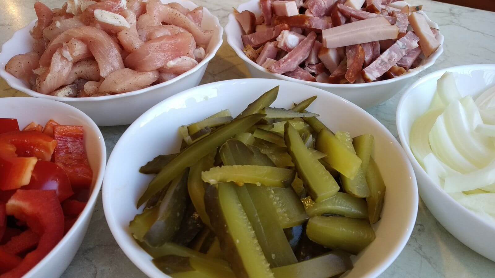 chopped ingredients for forszmak - instant pot club