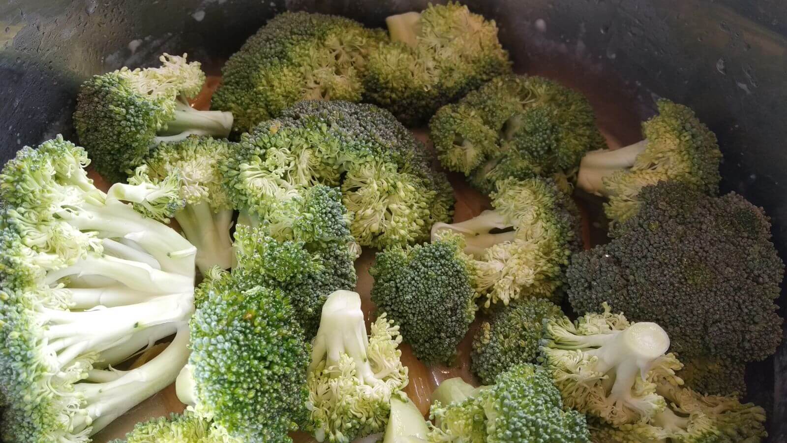 broccoli added to instant pot prior cooking